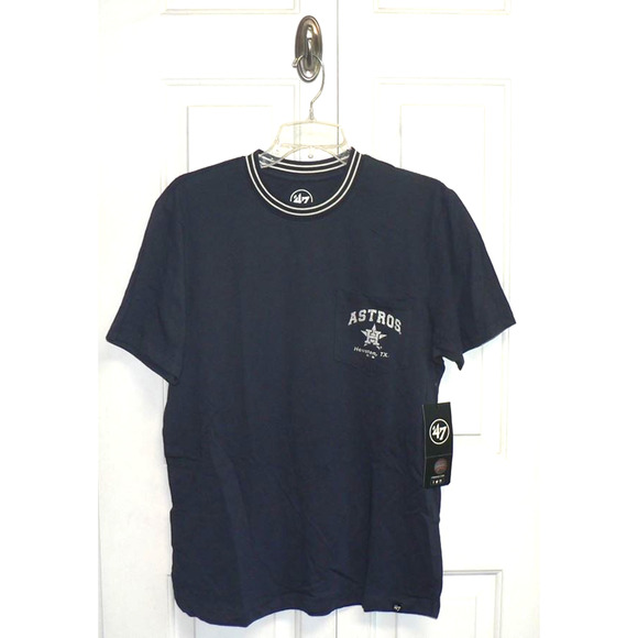 Houston Astros Men's Top Line 47 Stewart Short Sleeve T-Shirt in Navy Medium $45 - Picture 2 of 4